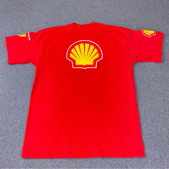 Ferrari Official Shell V- Power Red T-Shirt Men’s Size Large - Picture 5 of 8